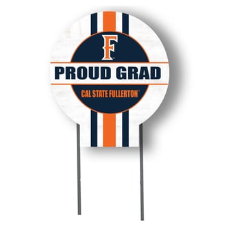 Jardine Cal State Fullerton Titans 20" x 20" Proud Grad Circle Yard Sign with Stakes