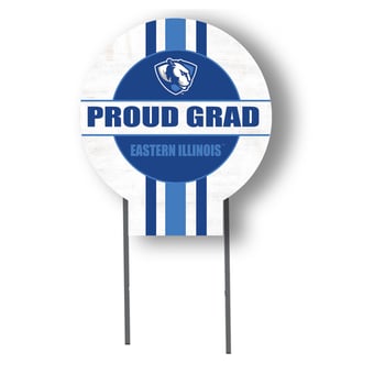 Jardine Eastern Illinois Panthers 20" x 20" Proud Grad Circle Yard Sign with Stakes
