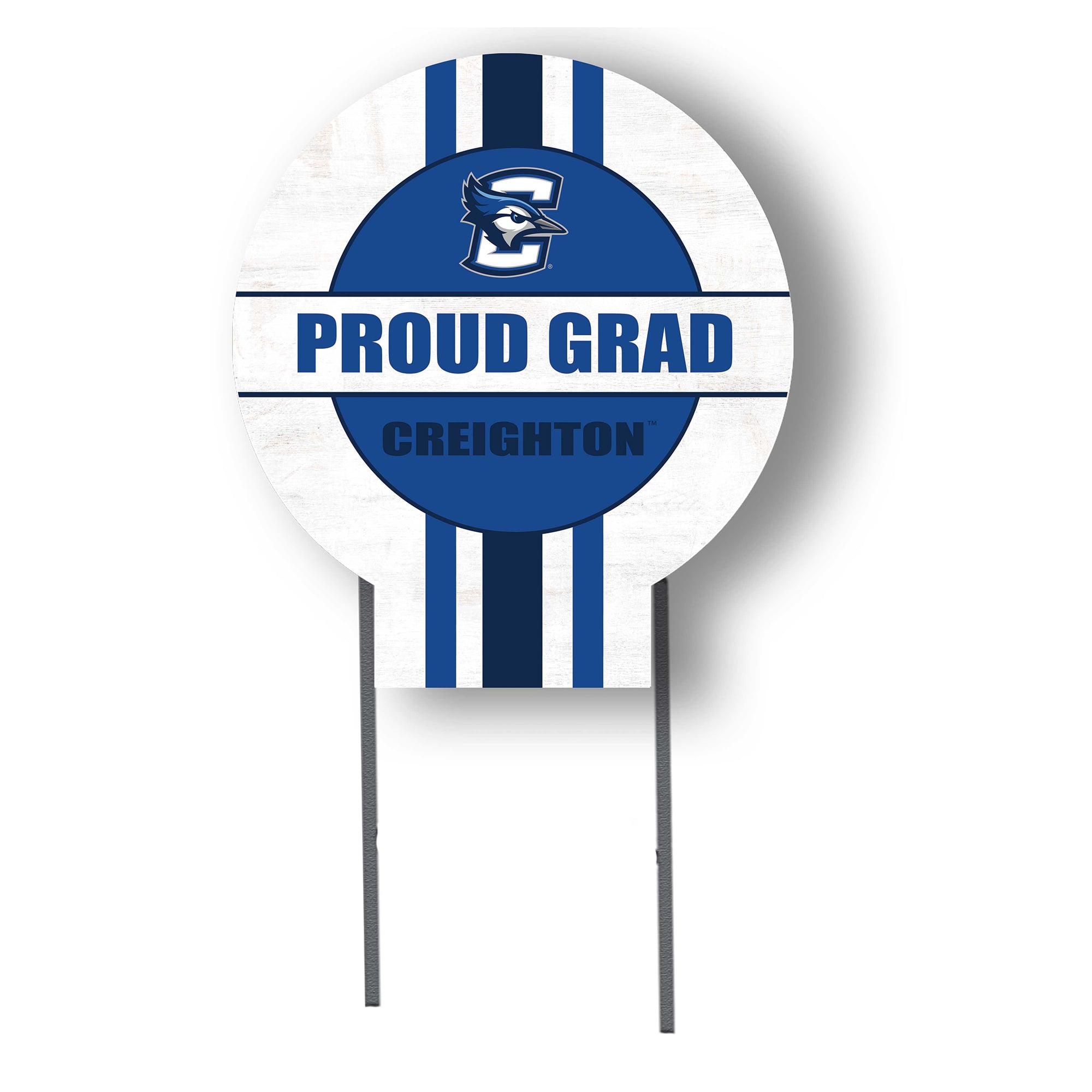 Jardine Creighton Bluejays 20" x 20" Proud Grad Circle Yard Sign with Stakes