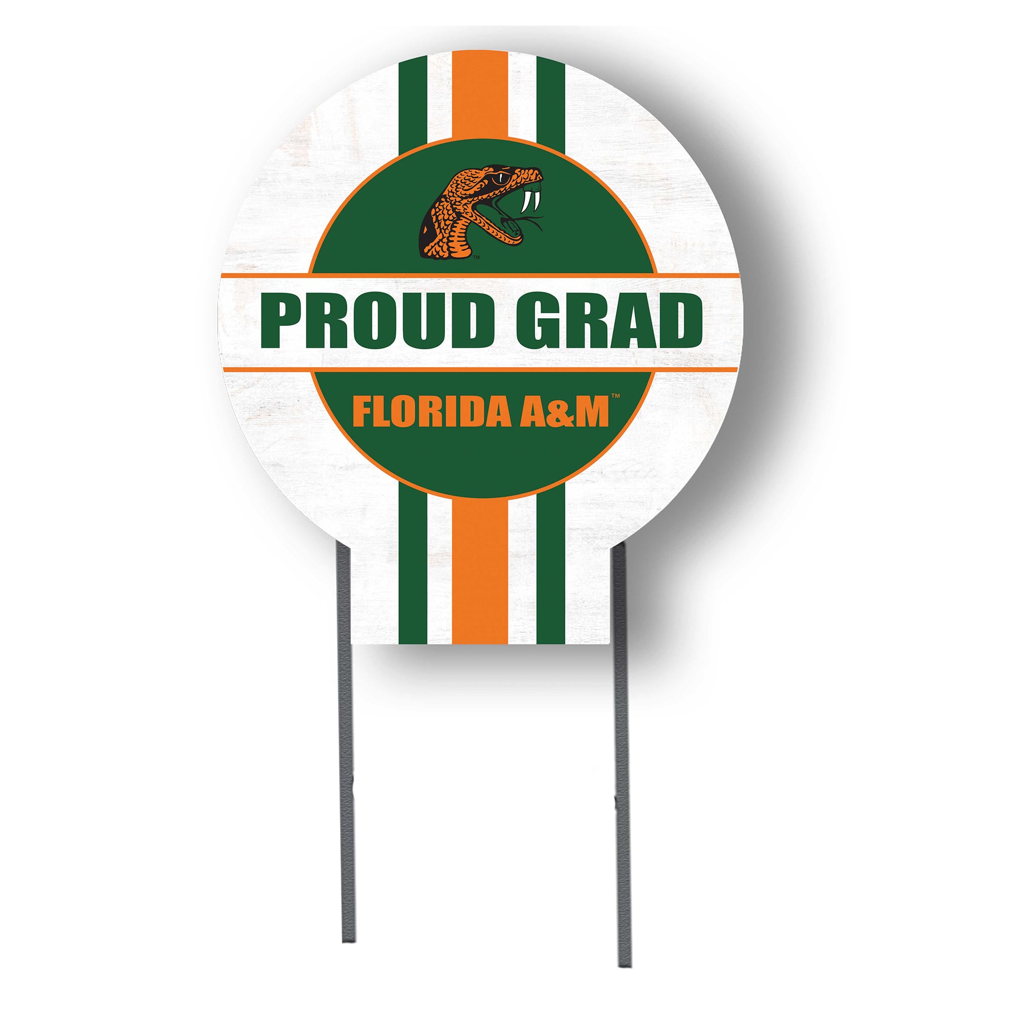Jardine Florida A&M Rattlers 20" x 20" Proud Grad Circle Yard Sign with Stakes