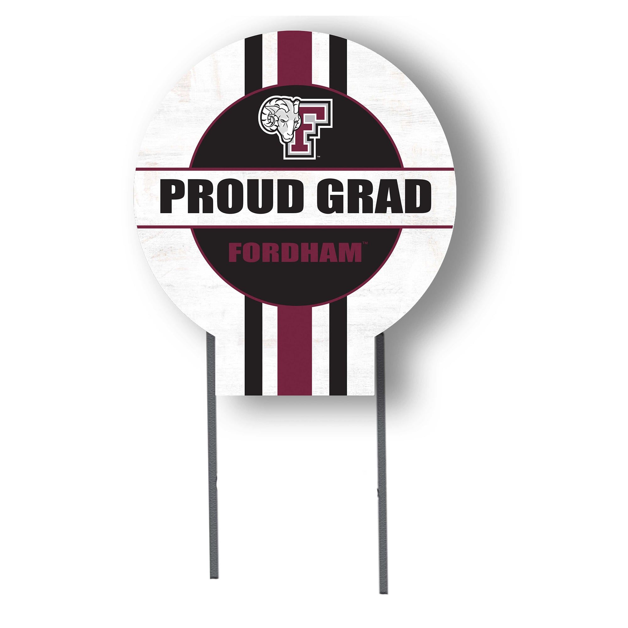 Jardine Fordham Rams 20" x 20" Proud Grad Circle Yard Sign with Stakes