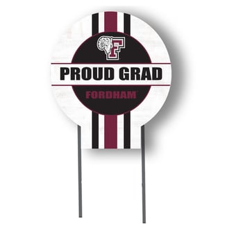 Jardine Fordham Rams 20" x 20" Proud Grad Circle Yard Sign with Stakes
