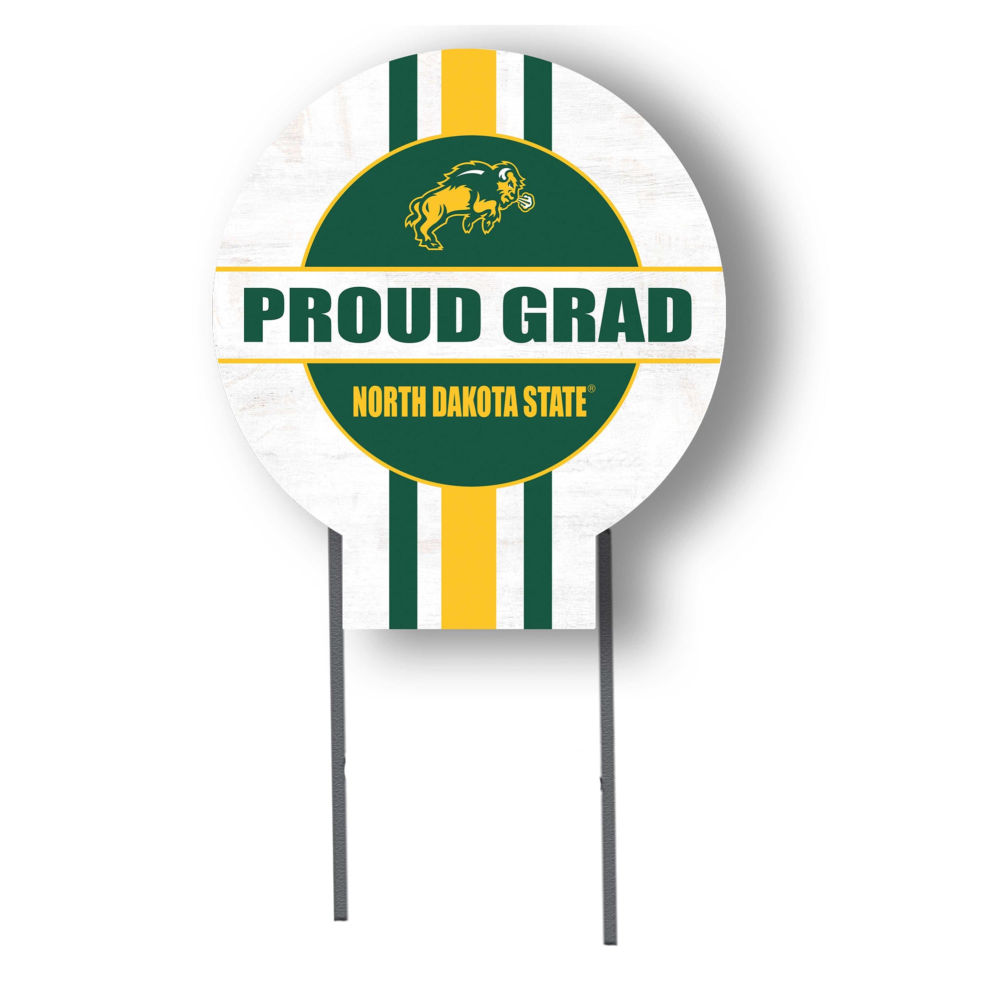 Jardine NDSU Bison 20" x 20" Proud Grad Circle Yard Sign with Stakes
