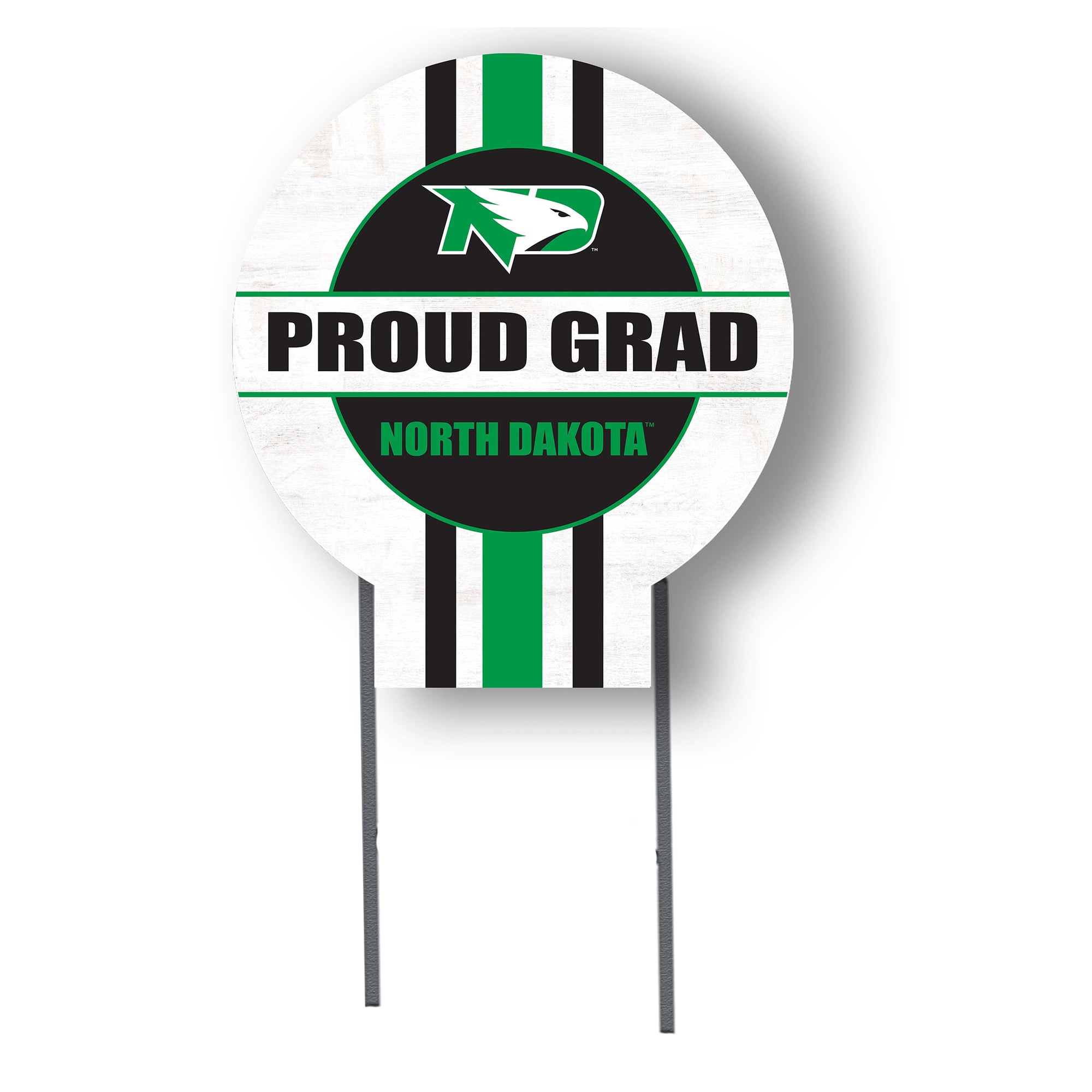 Jardine North Dakota 20" x 20" Proud Grad Circle Yard Sign with Stakes