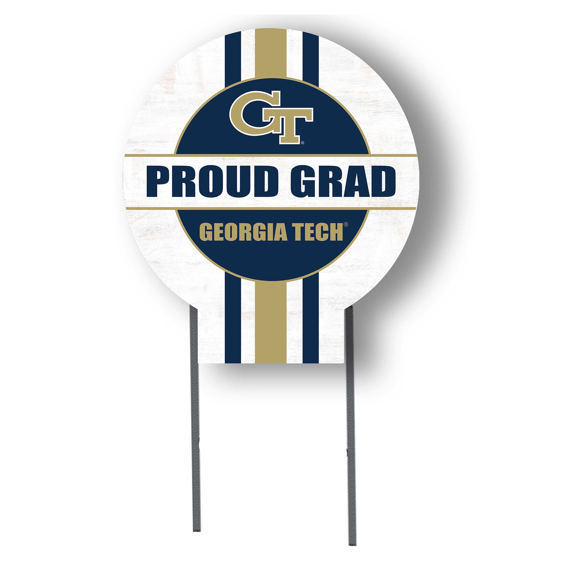 Jardine Georgia Tech Yellow Jackets 20" x 20" Proud Grad Circle Yard Sign with Stakes
