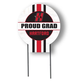 Jardine Hartford Hawks 20" x 20" Proud Grad Circle Yard Sign with Stakes