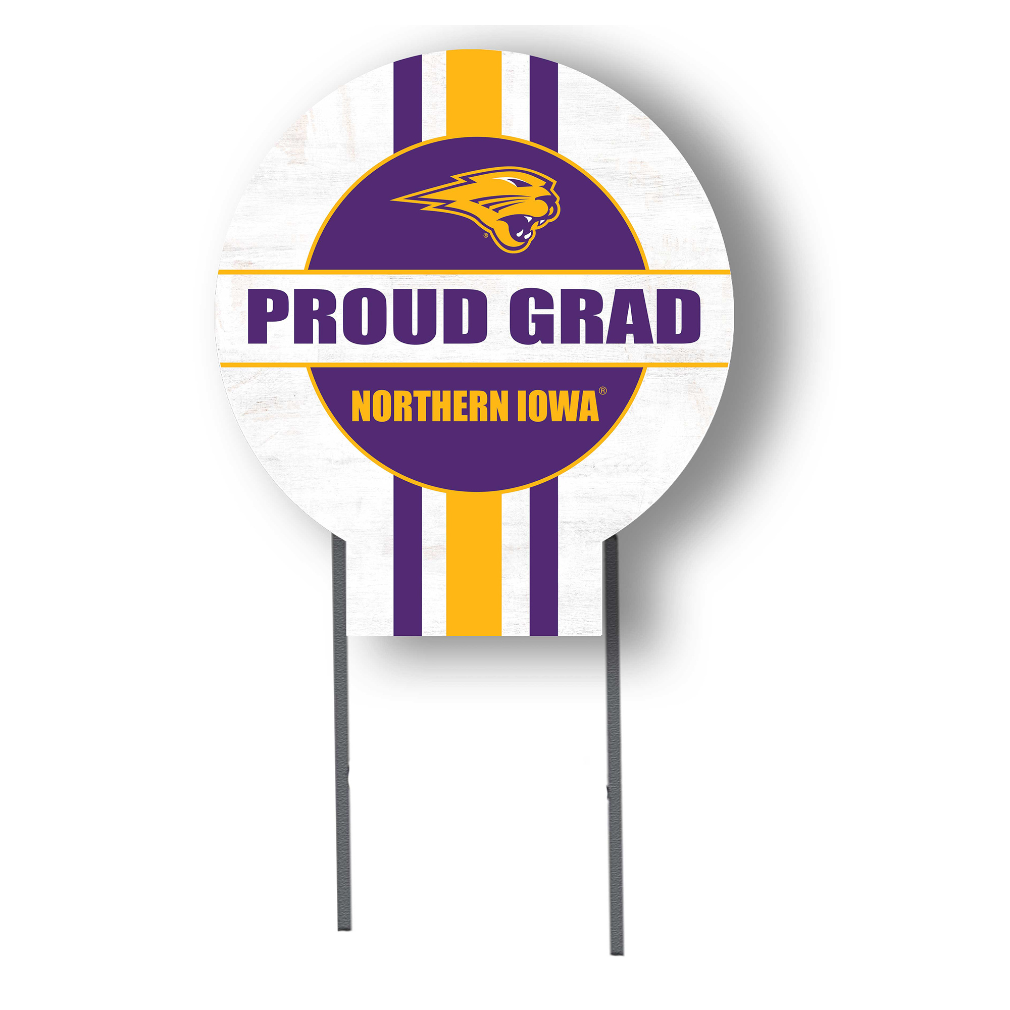 Jardine Northern Iowa Panthers 20" x 20" Proud Grad Circle Yard Sign with Stakes