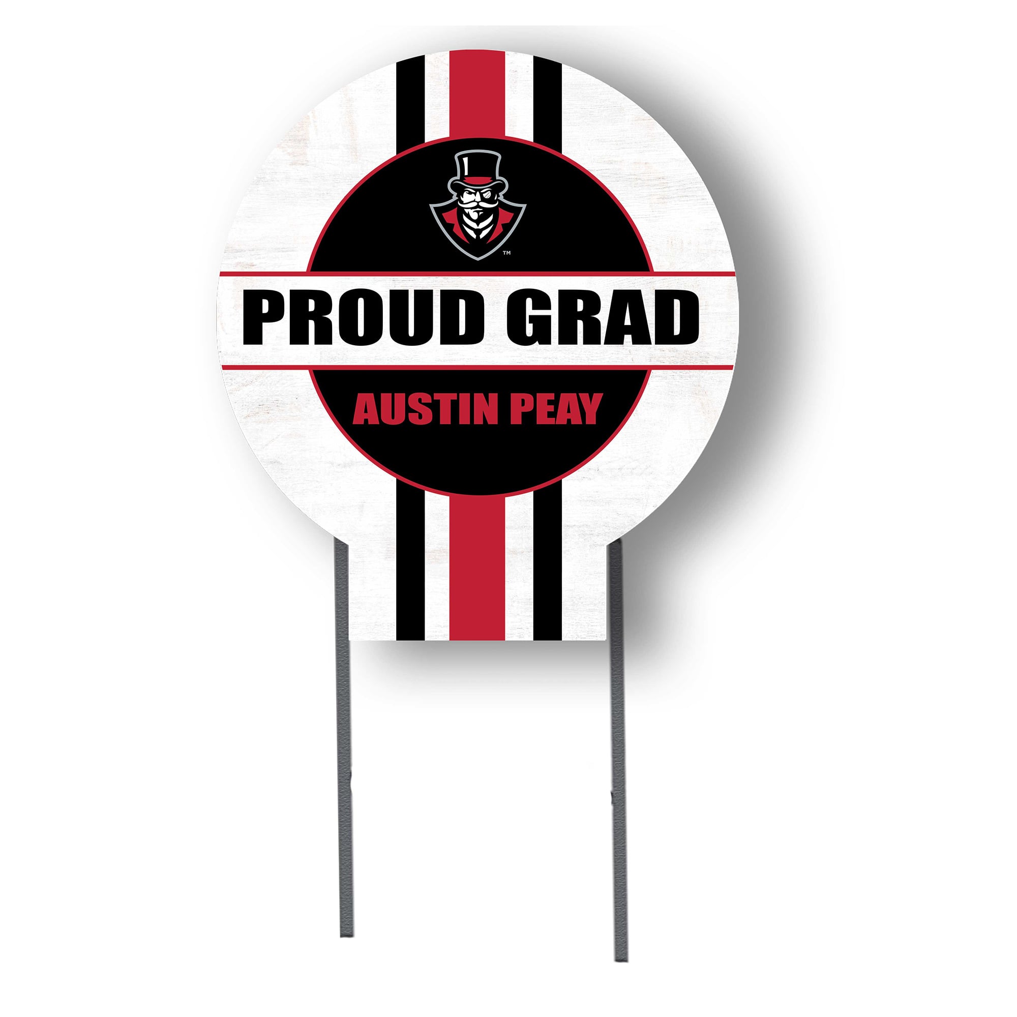 Jardine Austin Peay State Governors 20" x 20" Proud Grad Circle Yard Sign with Stakes