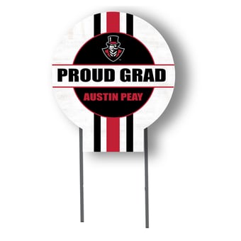 Jardine Austin Peay State Governors 20" x 20" Proud Grad Circle Yard Sign with Stakes