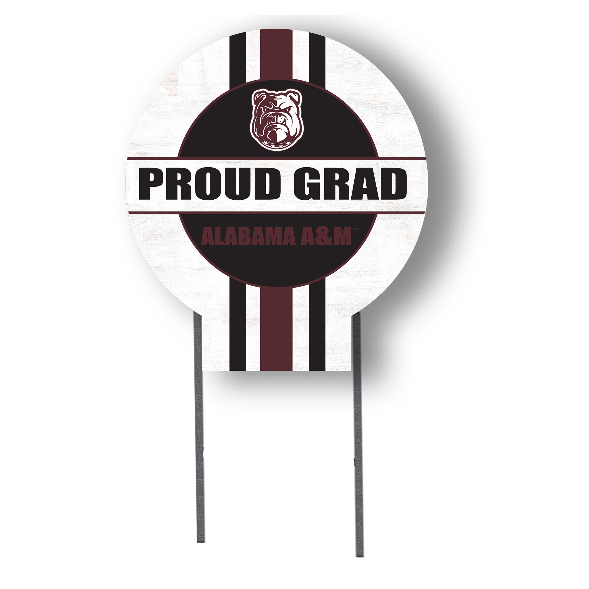 Jardine Alabama A&M Bulldogs 20" x 20" Proud Grad Circle Yard Sign with Stakes