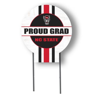 Jardine NC State Wolfpack 20" x 20" Proud Grad Circle Yard Sign with Stakes