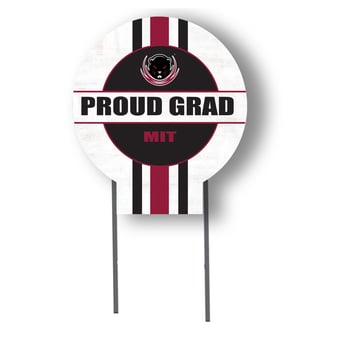 Jardine MIT Engineers 20" x 20" Proud Grad Circle Yard Sign with Stakes