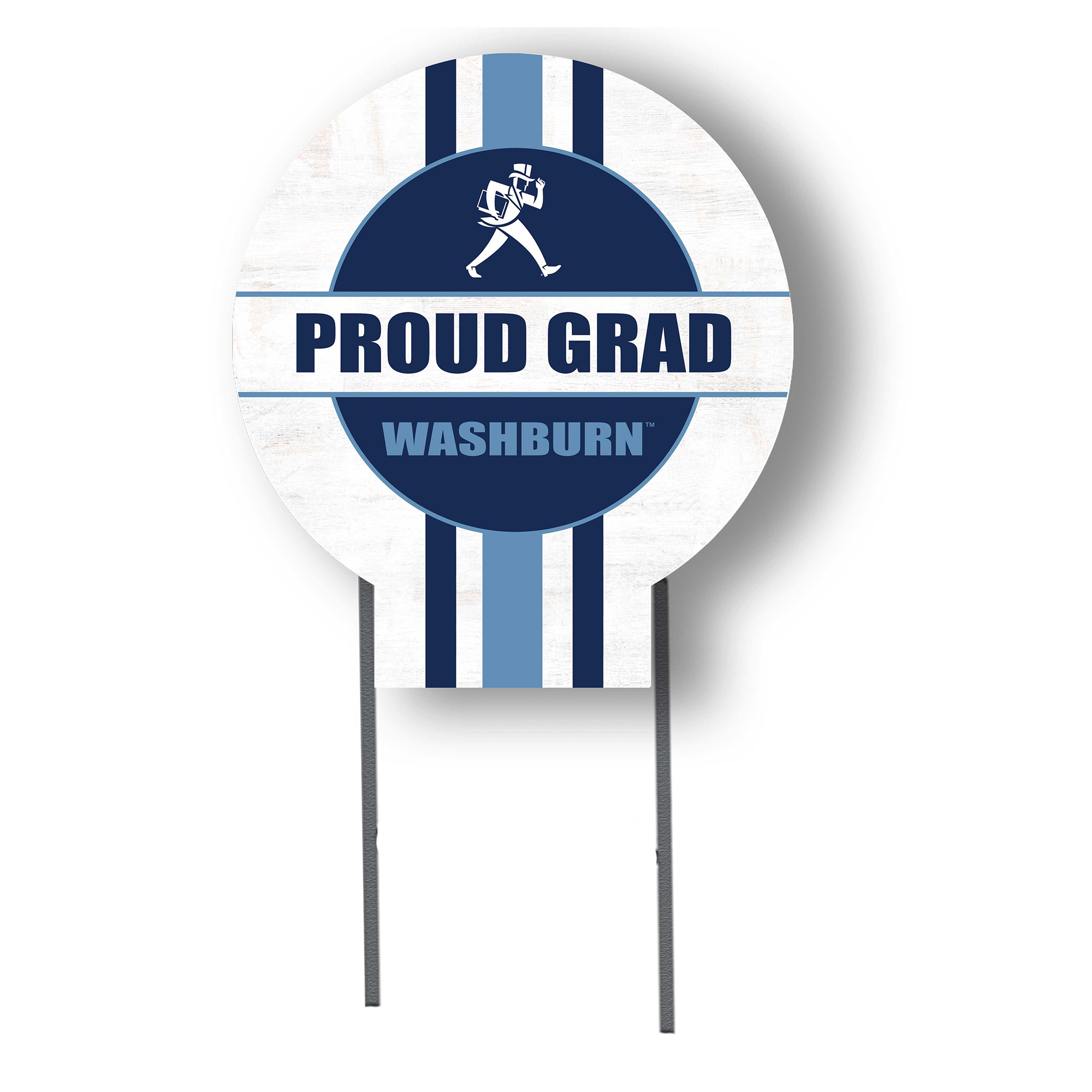 Jardine Washburn Ichabods 20" x 20" Proud Grad Circle Yard Sign with Stakes