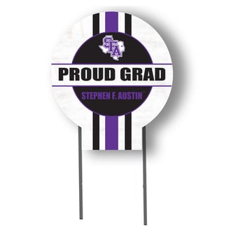 Jardine Stephen F Austin Lumberjacks 20" x 20" Proud Grad Circle Yard Sign with Stakes