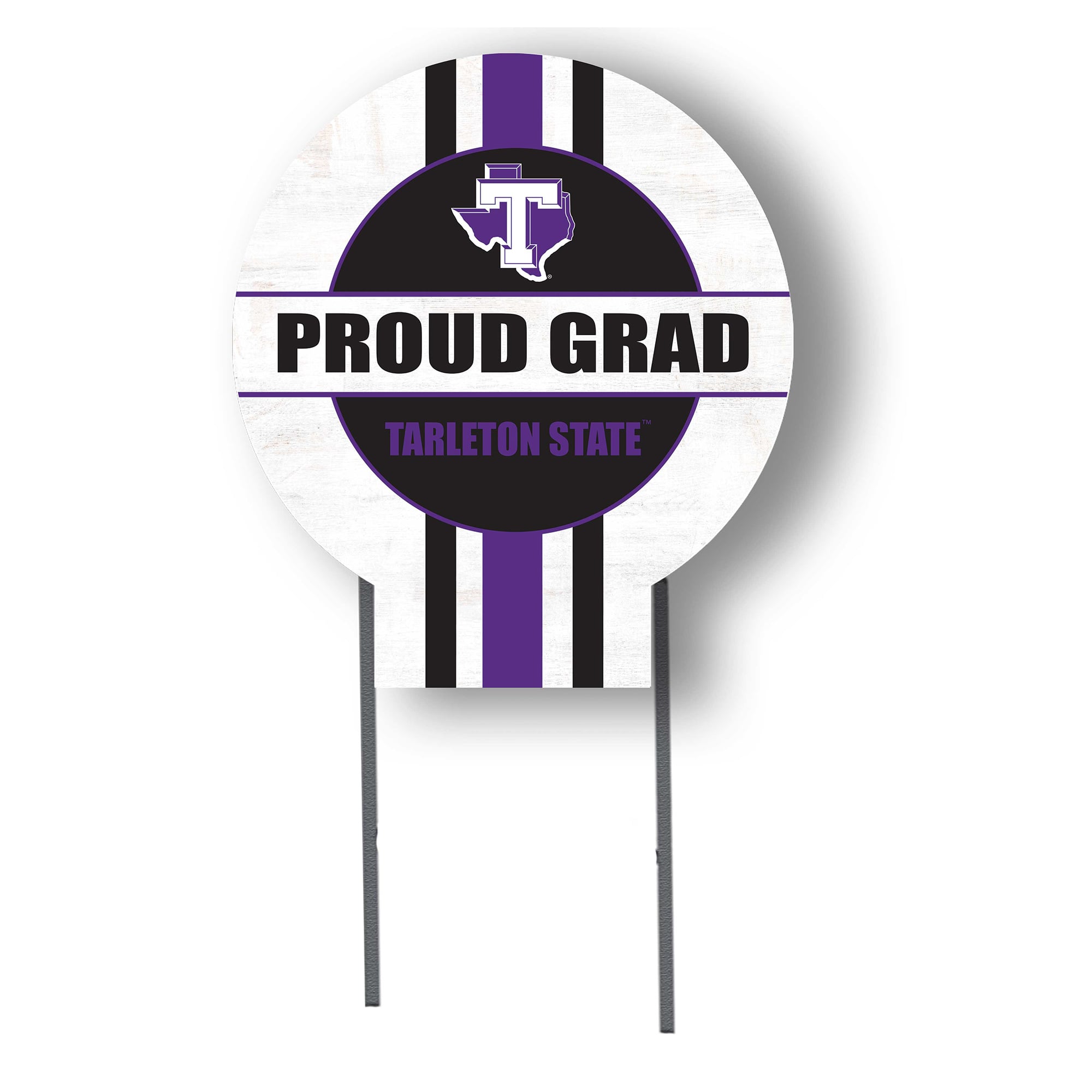 Jardine Tarleton State Texans 20" x 20" Proud Grad Circle Yard Sign with Stakes