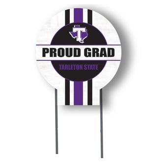 Jardine Tarleton State Texans 20" x 20" Proud Grad Circle Yard Sign with Stakes
