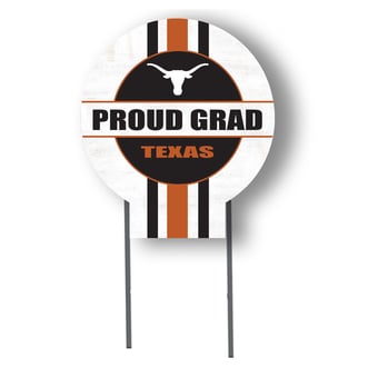 Jardine Texas Longhorns 20" x 20" Proud Grad Circle Yard Sign with Stakes