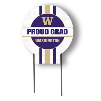 Jardine Washington Huskies 20" x 20" Proud Grad Circle Yard Sign with Stakes