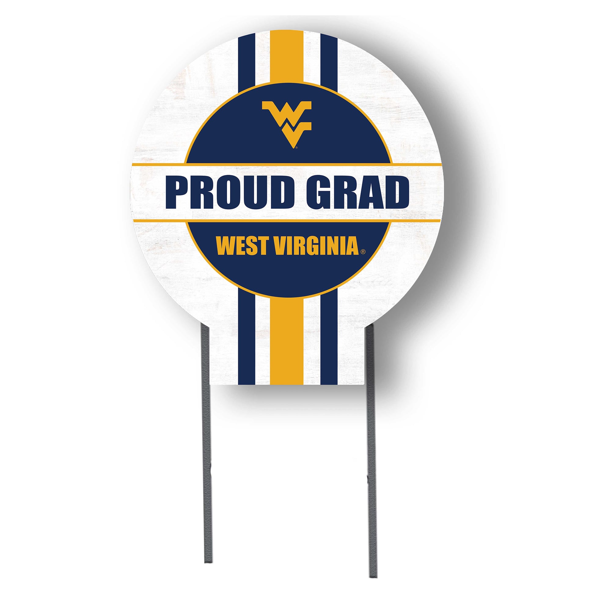 Jardine West Virginia Mountaineers 20" x 20" Proud Grad Circle Yard Sign with Stakes