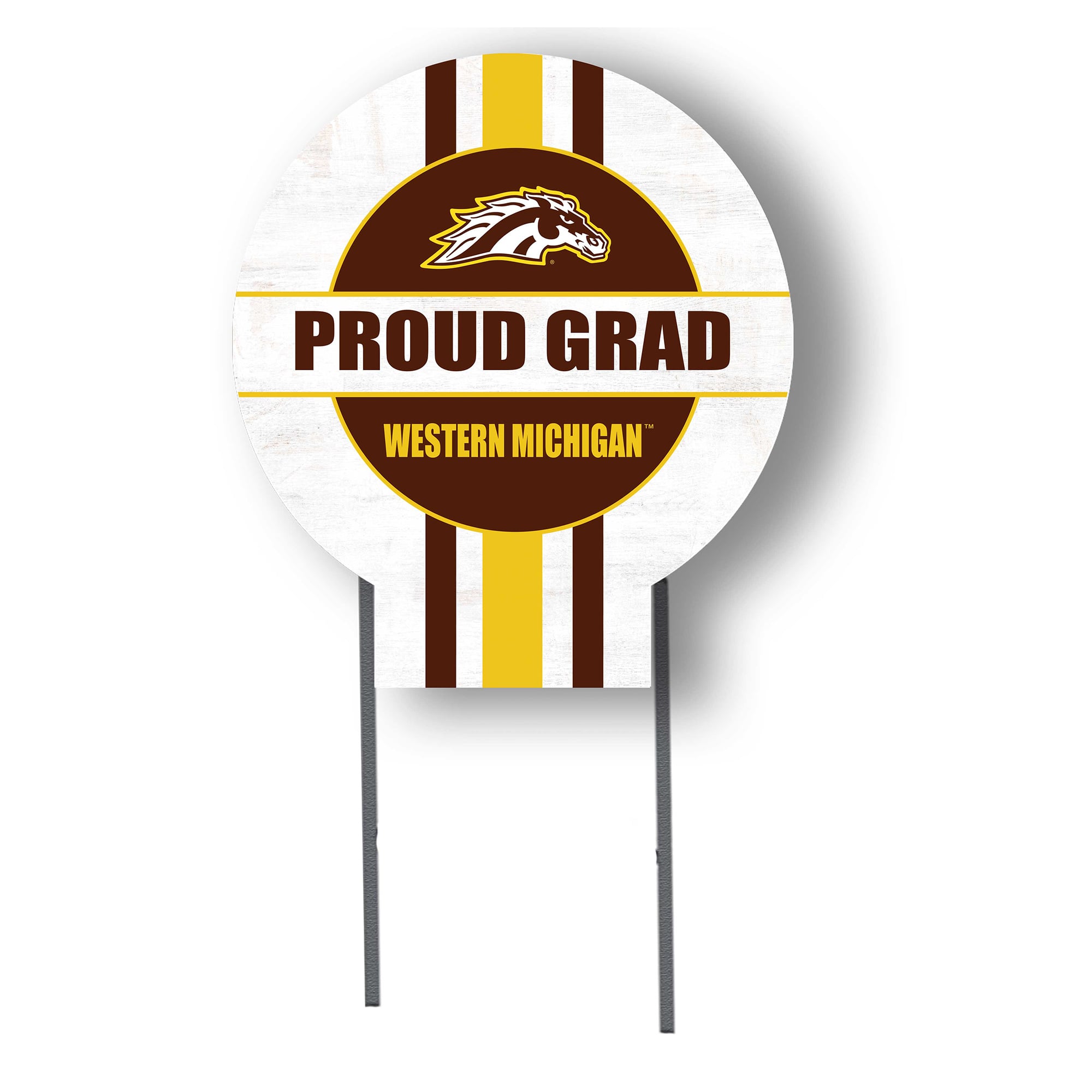 Jardine Western Michigan Broncos 20" x 20" Proud Grad Circle Yard Sign with Stakes