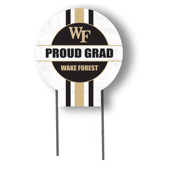 Jardine Wake Forest Demon Deacons 20" x 20" Proud Grad Circle Yard Sign with Stakes