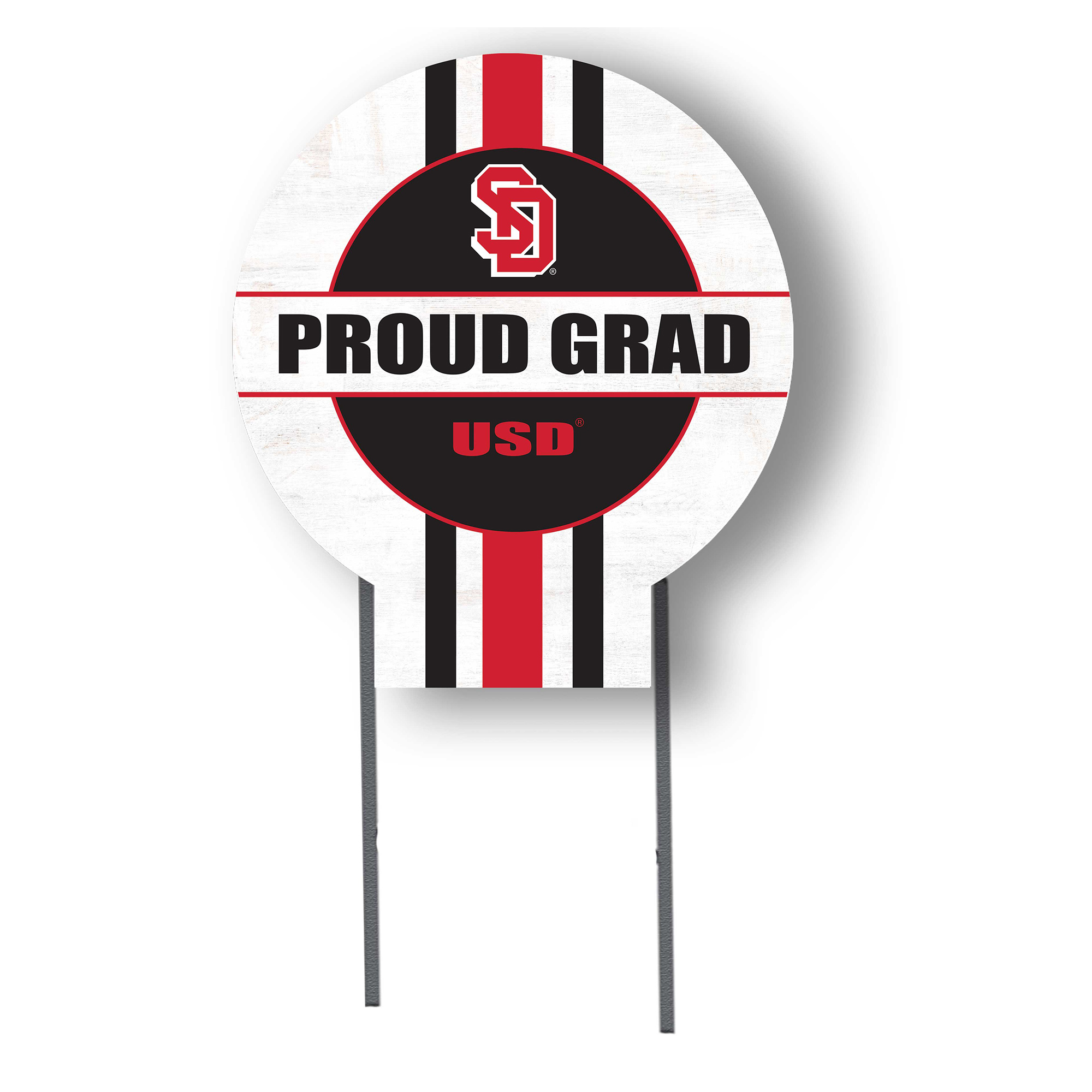 Jardine South Dakota Coyotes 20" x 20" Proud Grad Circle Yard Sign with Stakes
