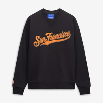 Women's Terez  Black San Francisco Giants Cloud Embossed Sweatshirt