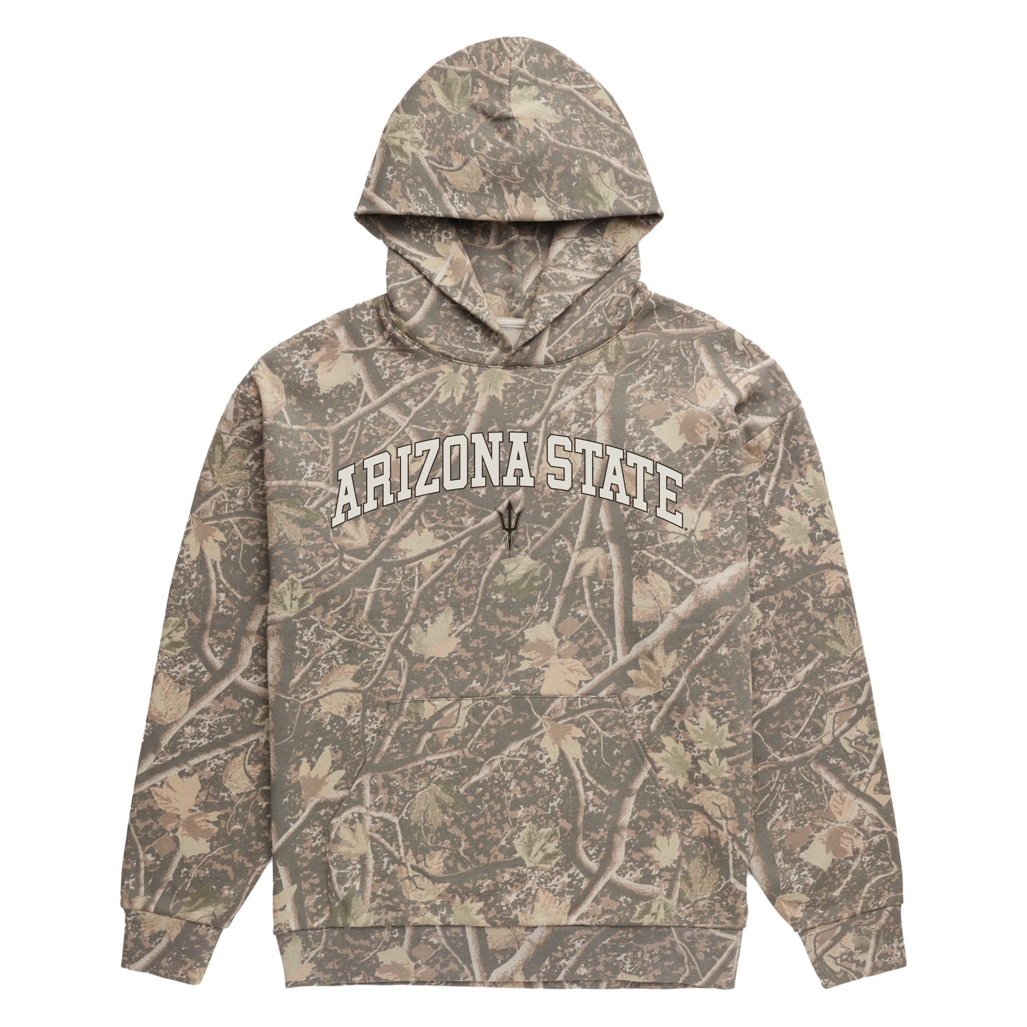 Men's Uscape Apparel  Camo Arizona State Sun Devils Back Bay Fleece Hoodie