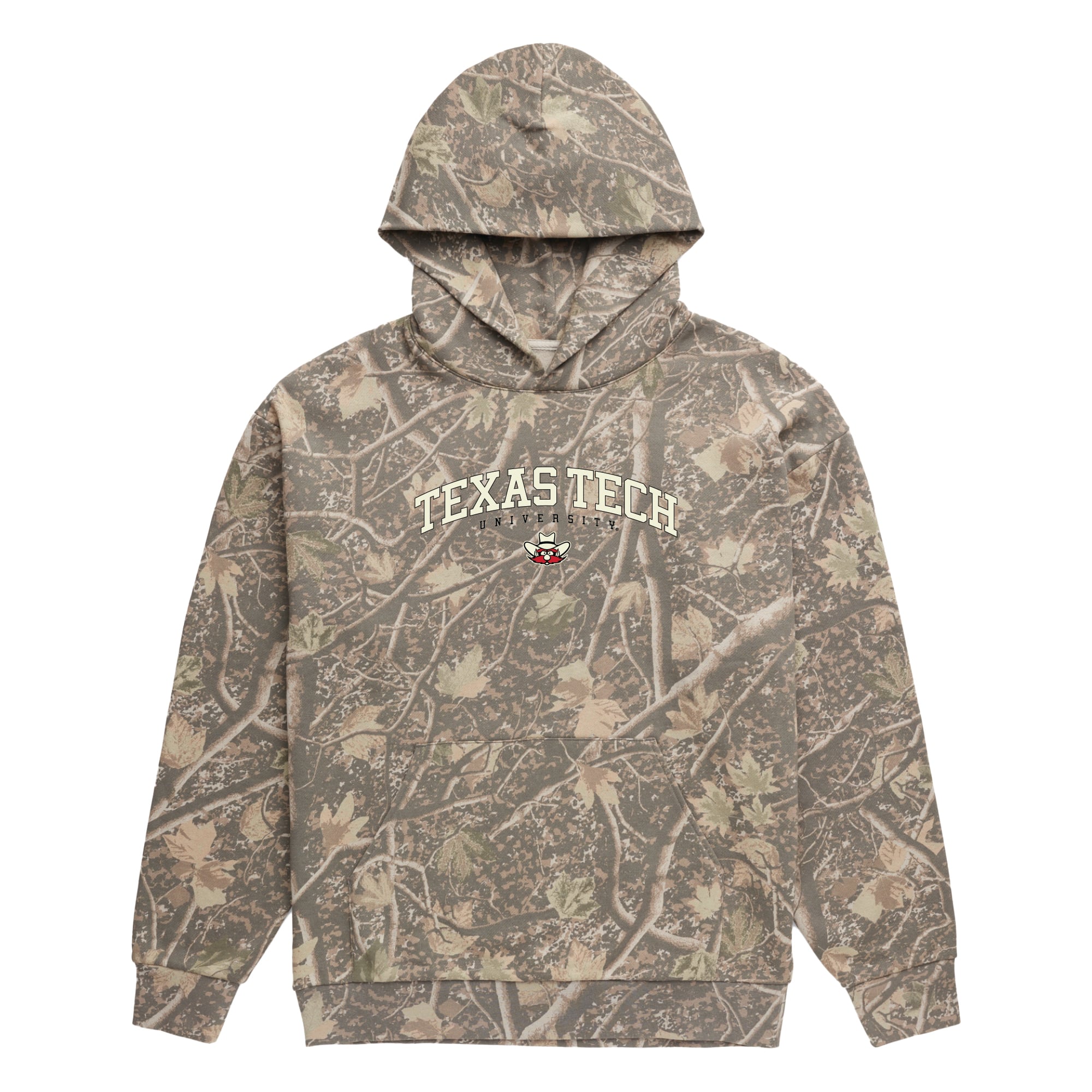 Men's Uscape Apparel  Camo Texas Tech Red Raiders Back Bay Fleece Hoodie