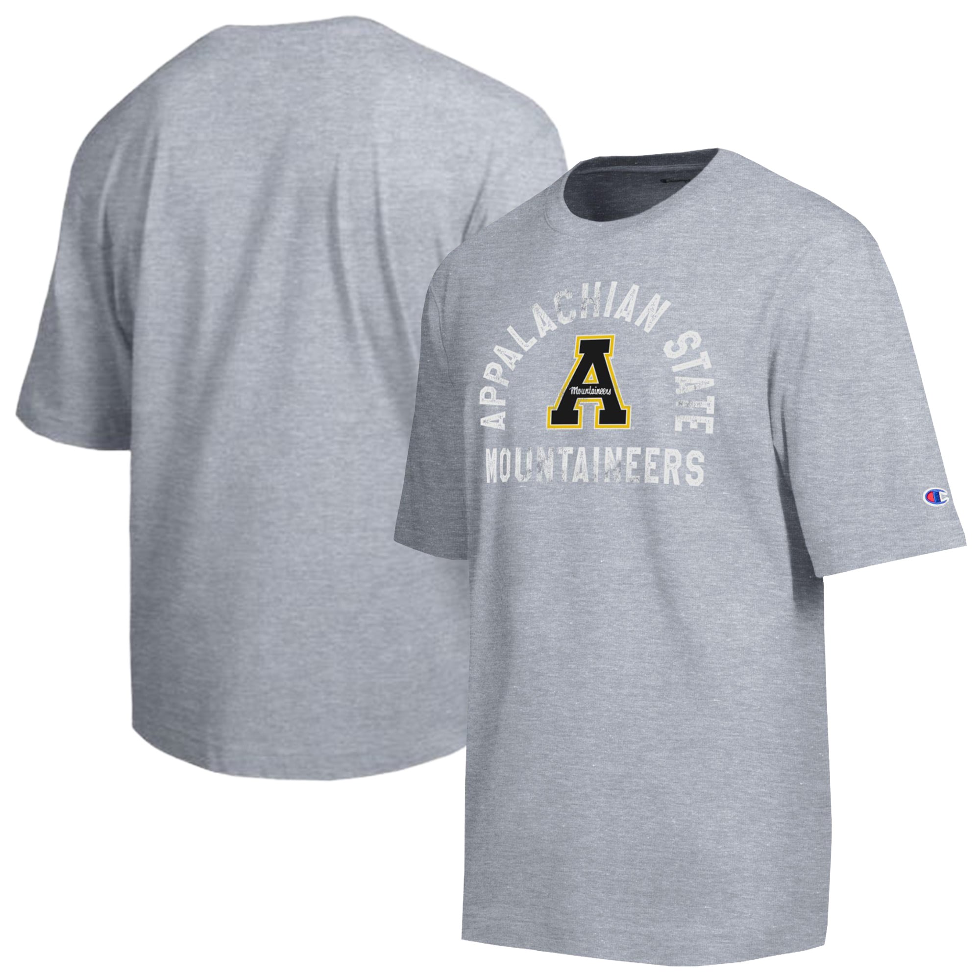 Men's Champion  Heather Gray Appalachian State Mountaineers Weathered Team T-Shirt