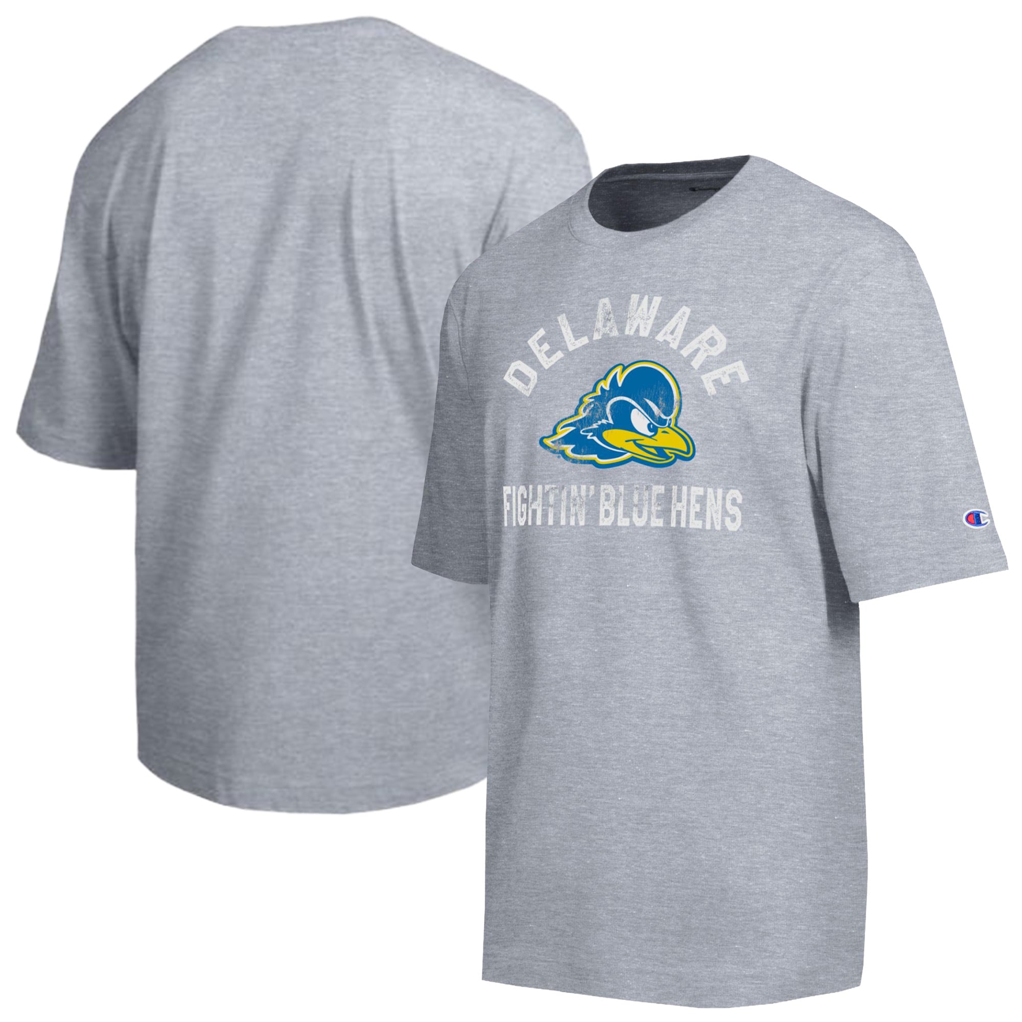 Men's Champion  Heather Gray Delaware Fightin' Blue Hens Weathered Team T-Shirt
