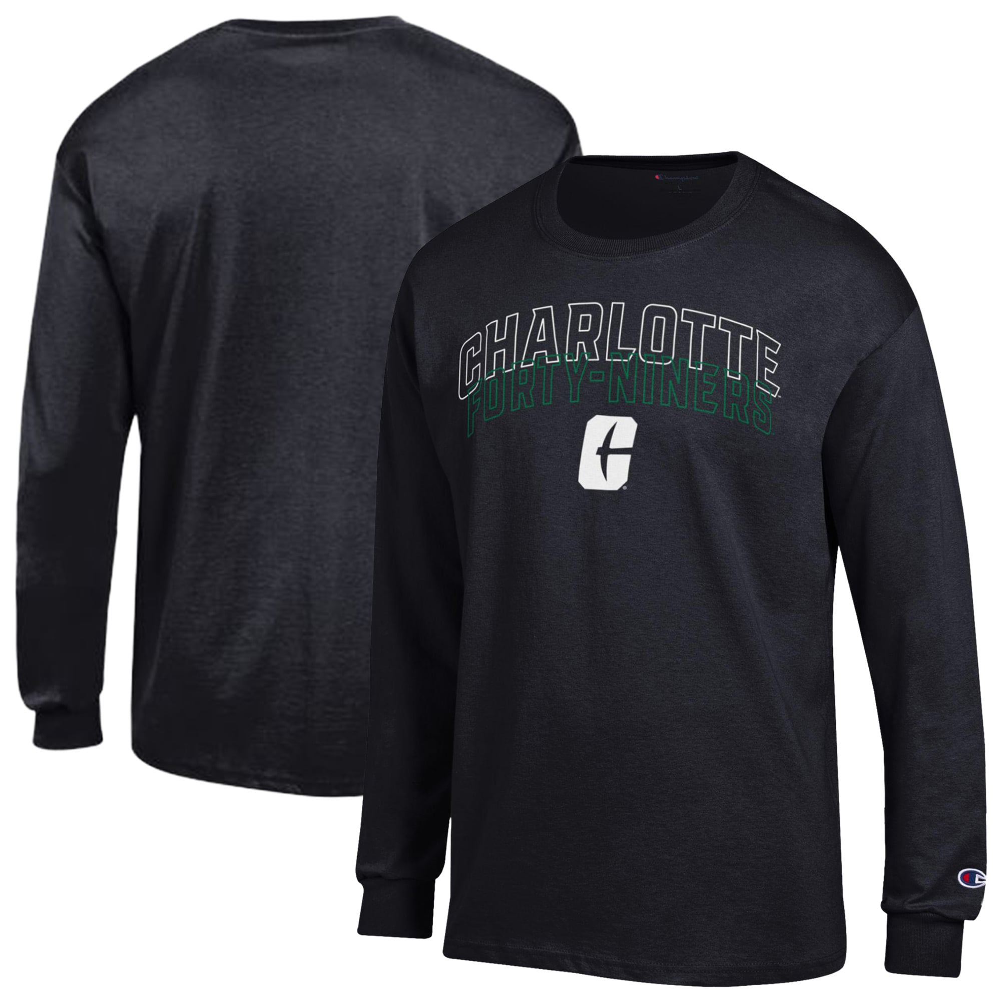 Men's Champion  Black Charlotte 49ers Team Long-Sleeve T-Shirt