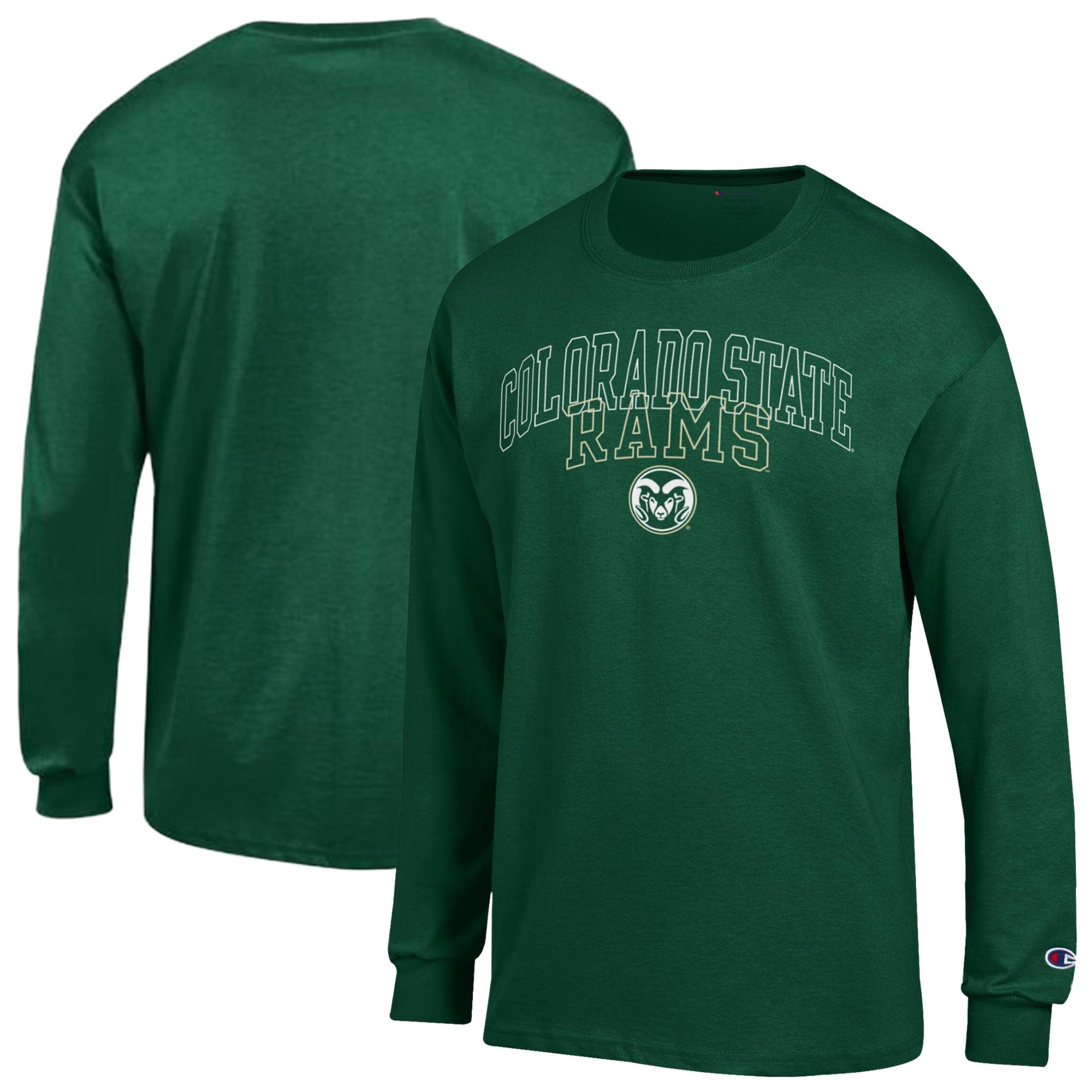 Men's Champion  Green Colorado State Rams Team Long-Sleeve T-Shirt