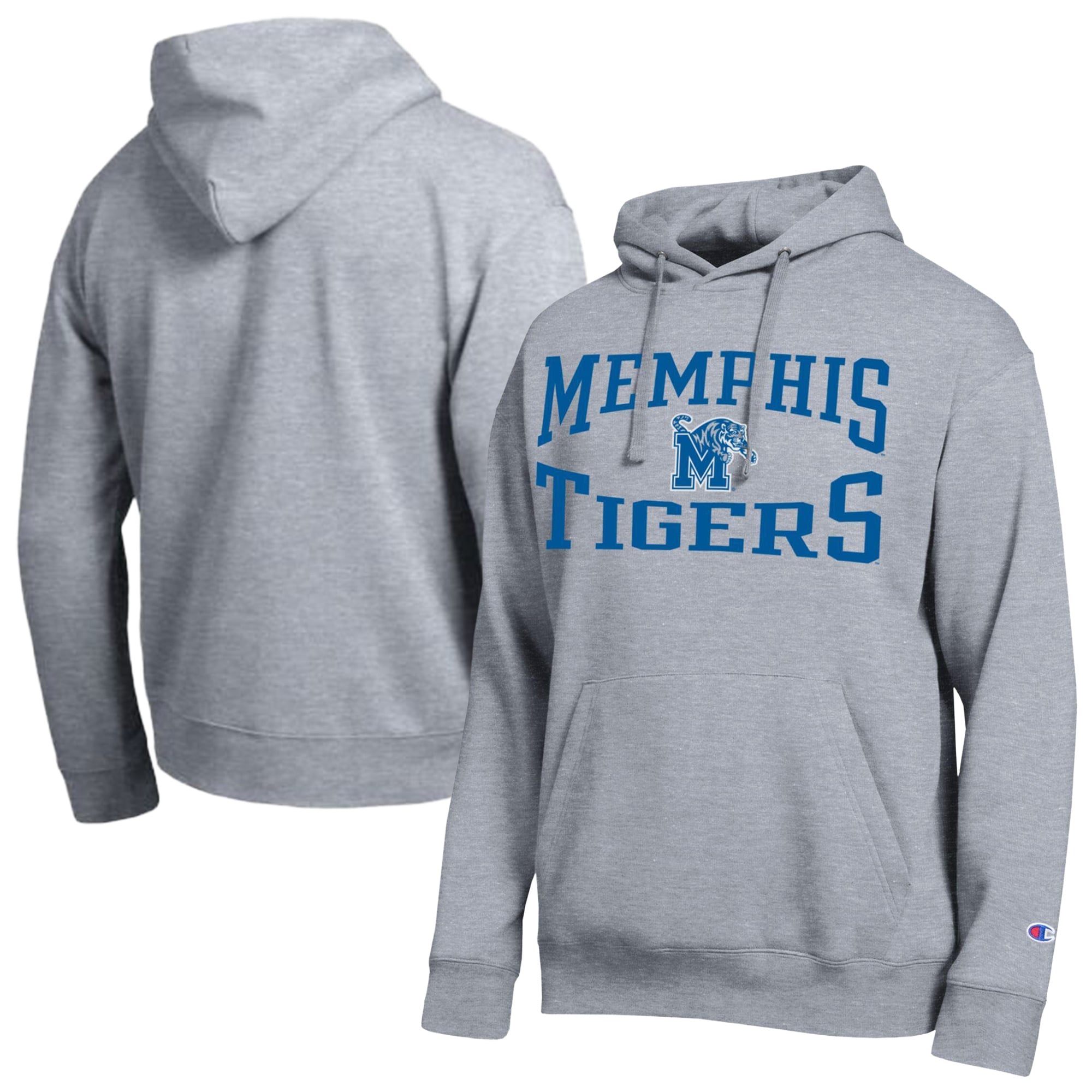 Men's Champion  Heather Gray Memphis Tigers Team Hoodie