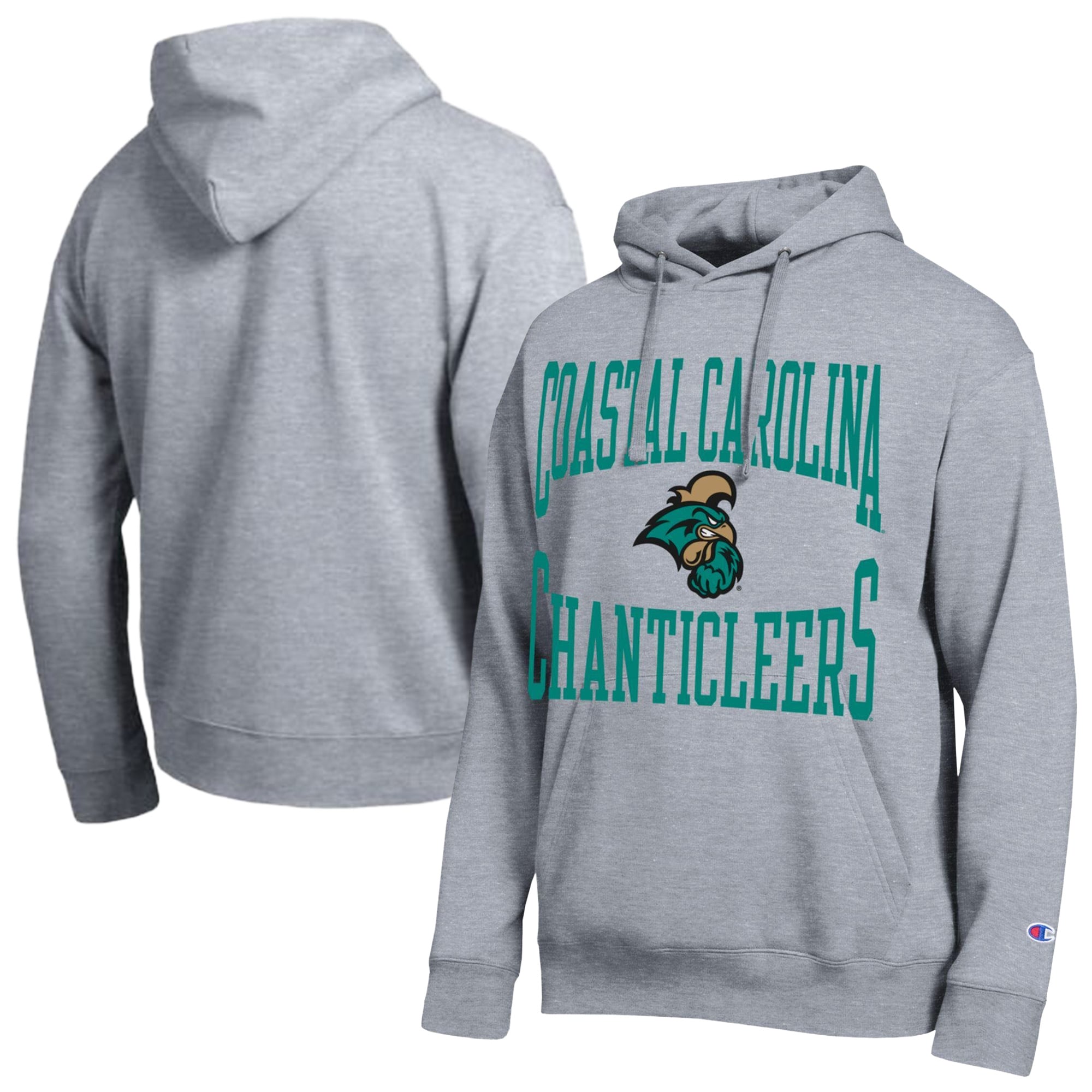 Men's Champion  Heather Gray Coastal Carolina Chanticleers Team Hoodie