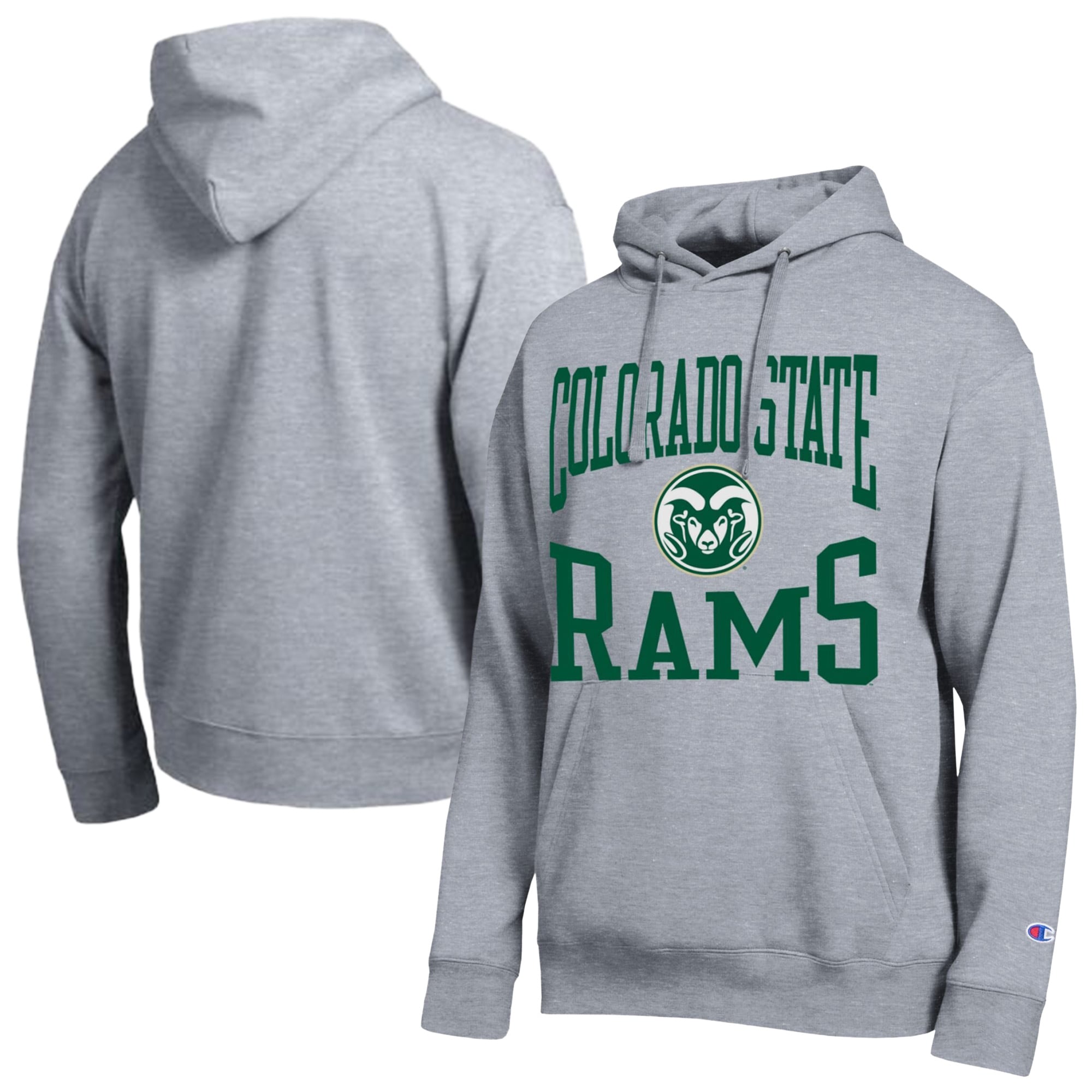 Men's Champion  Heather Gray Colorado State Rams Team Hoodie