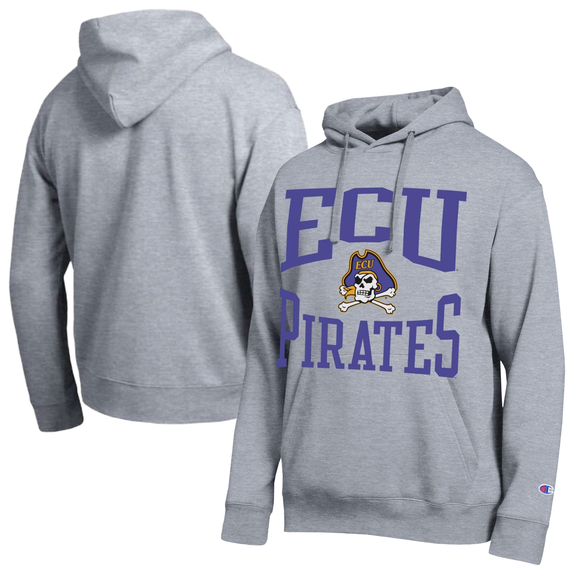 Men's Champion  Heather Gray ECU Pirates Team Hoodie
