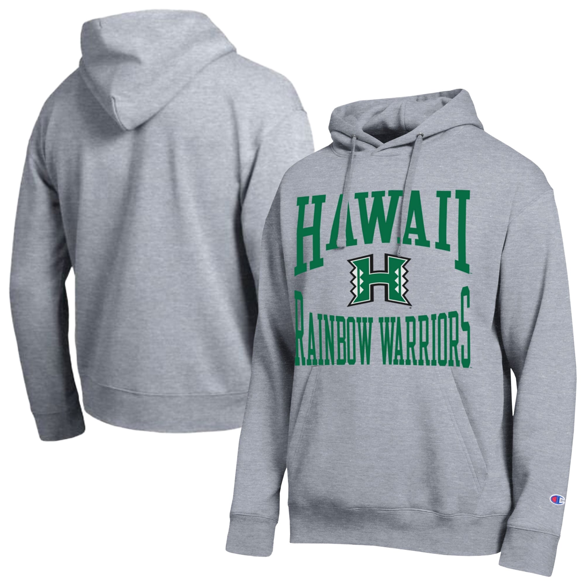 Men's Champion  Heather Gray Hawaii Rainbow Warriors Team Hoodie