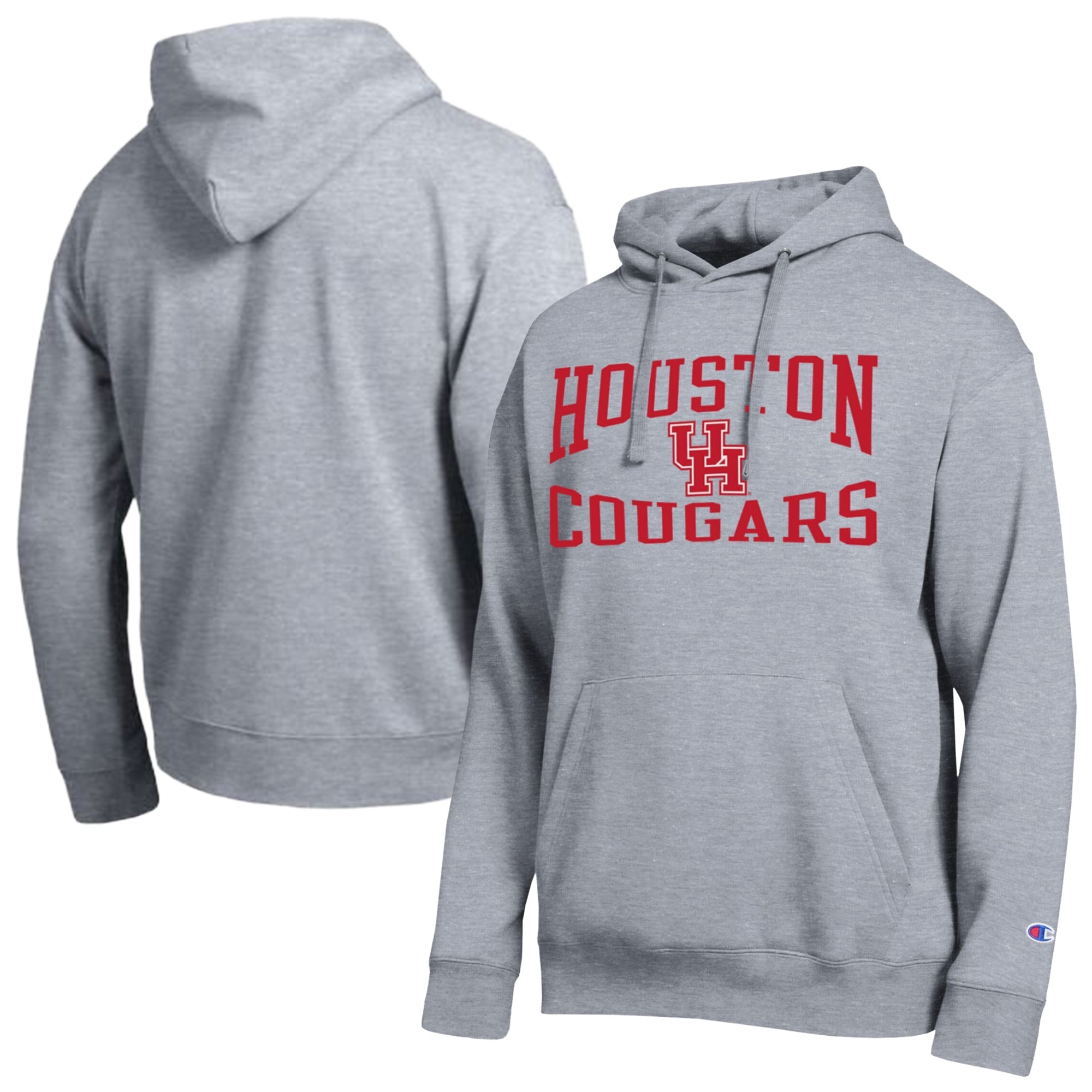 Men's Champion  Heather Gray Houston Cougars Team Hoodie