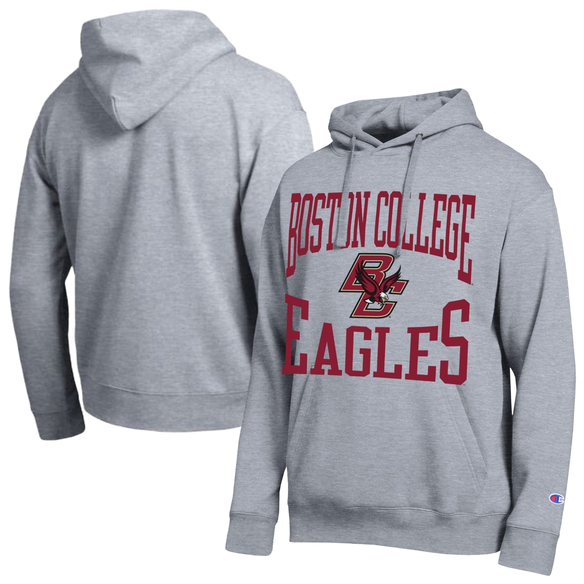 Men's Champion  Heather Gray Boston College Eagles Team Hoodie