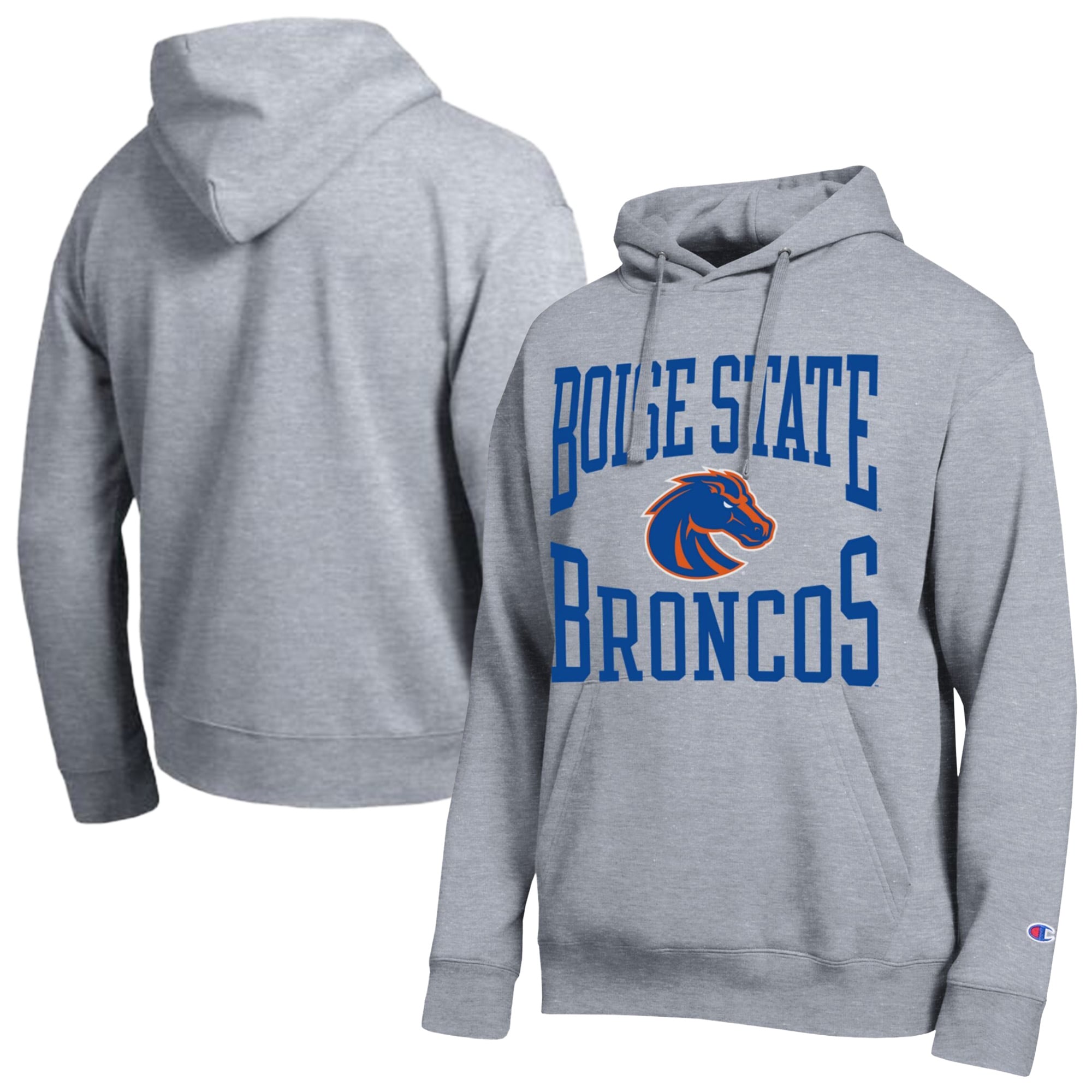 Men's Champion  Heather Gray Boise State Broncos Team Hoodie