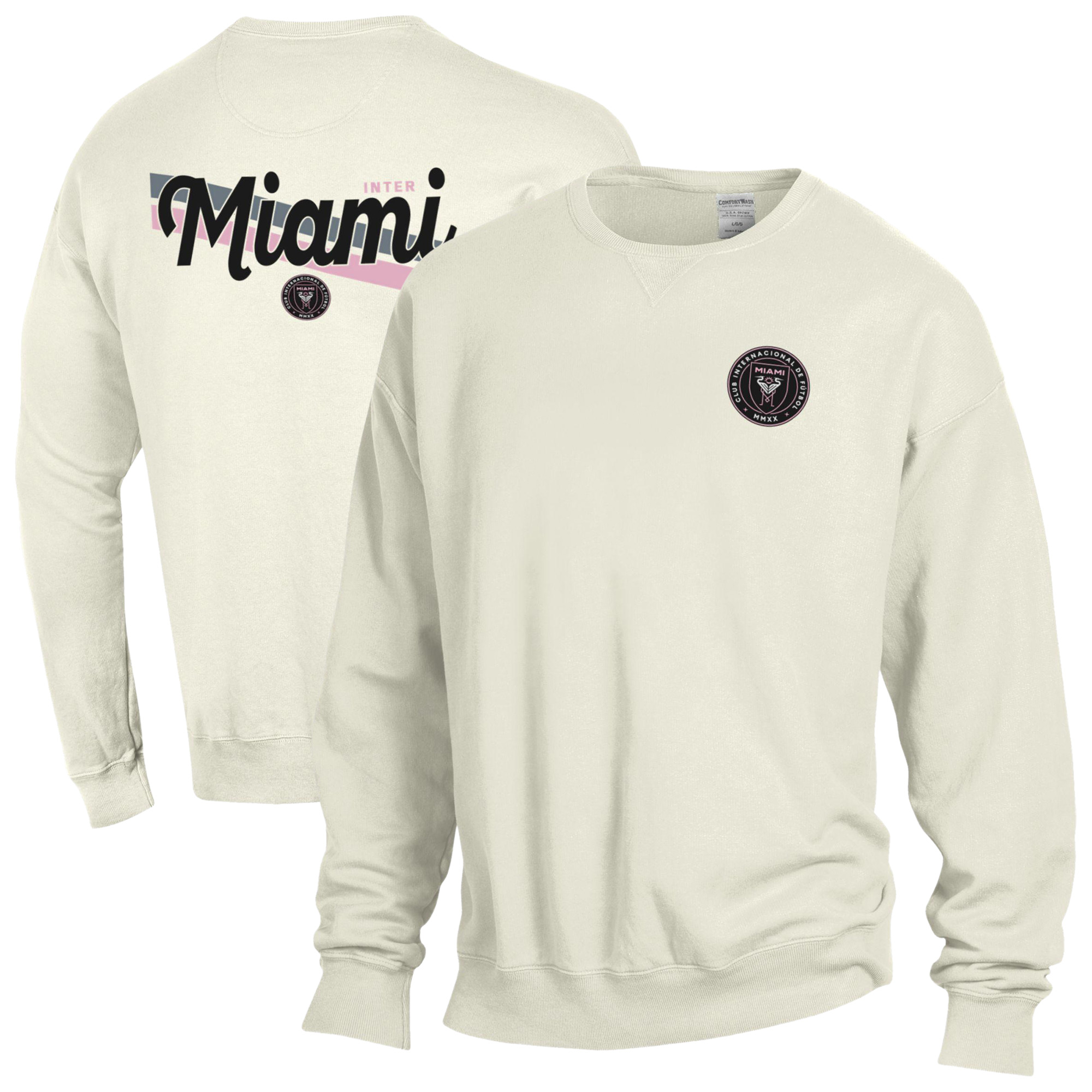 Men's Cream Inter Miami CF Fleece Sweatshirt