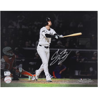Cody Bellinger New York Yankees Autographed 11" x 14" Subway Series Game Slam Home Run Spotlight Photograph