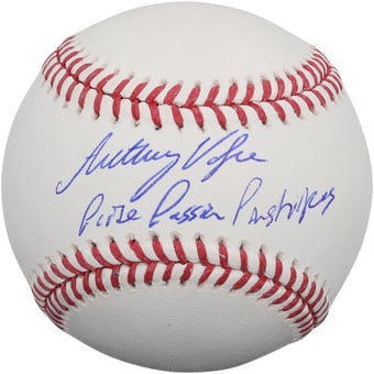 Anthony Volpe New York Yankees Autographed Baseball with "Pride. Passion. Pinstripes." Inscription
