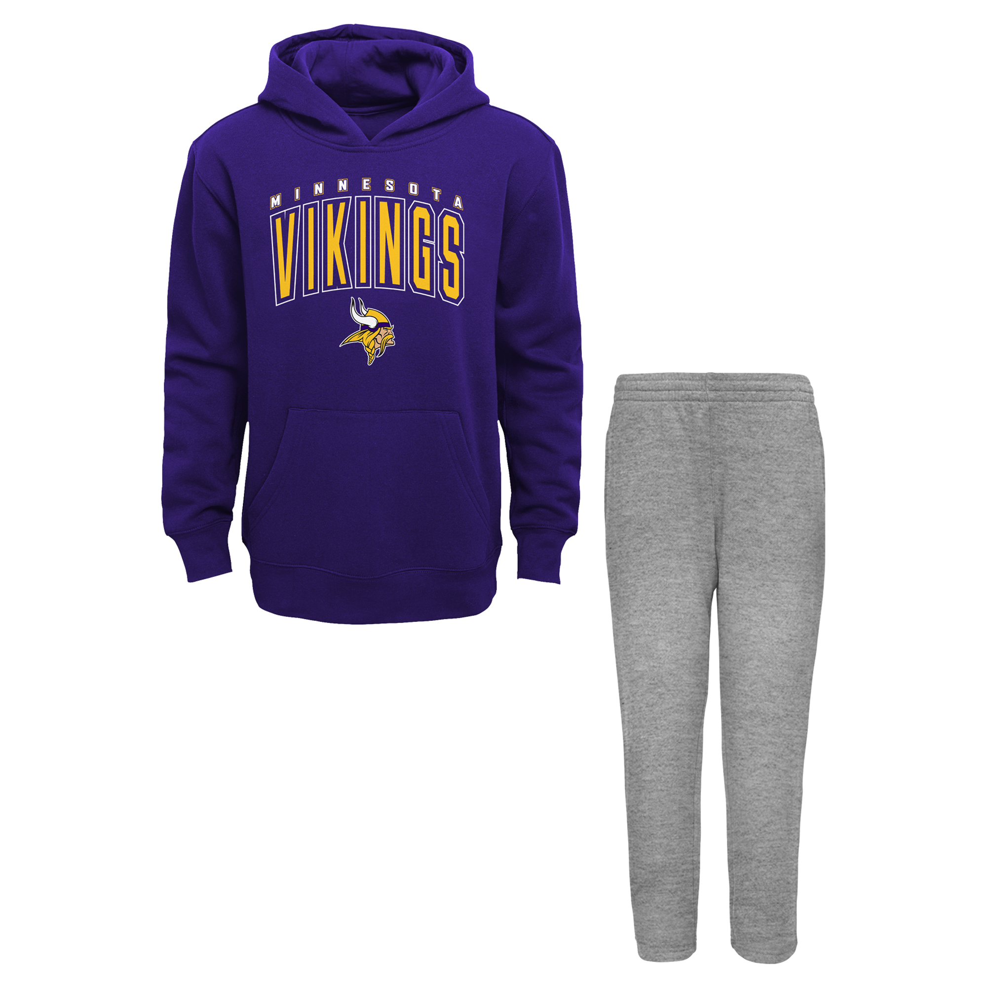 Toddler Outerstuff Purple/Gray Minnesota Vikings Step By Step Hoodie & Pants Set