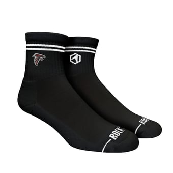 Unisex Rock Em  Black Atlanta Falcons Casual Stripe Quarter-Length Socks