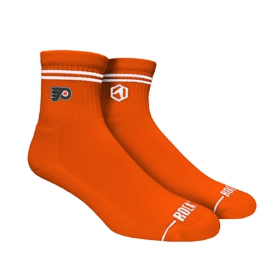 Unisex Rock Em  Orange Philadelphia Flyers Casual Stripe Quarter-Length Socks
