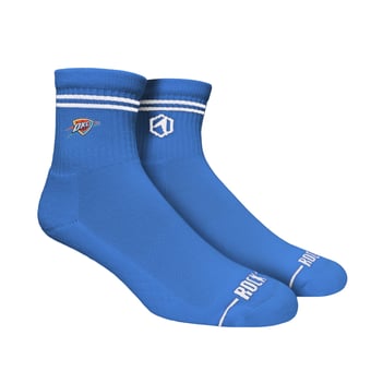 Unisex Rock Em  Blue Oklahoma City Thunder Casual Stripe Quarter-Length Socks