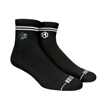 Unisex Rock Em Socks San Jose Sharks Casual Stripe Quarter-Length Socks