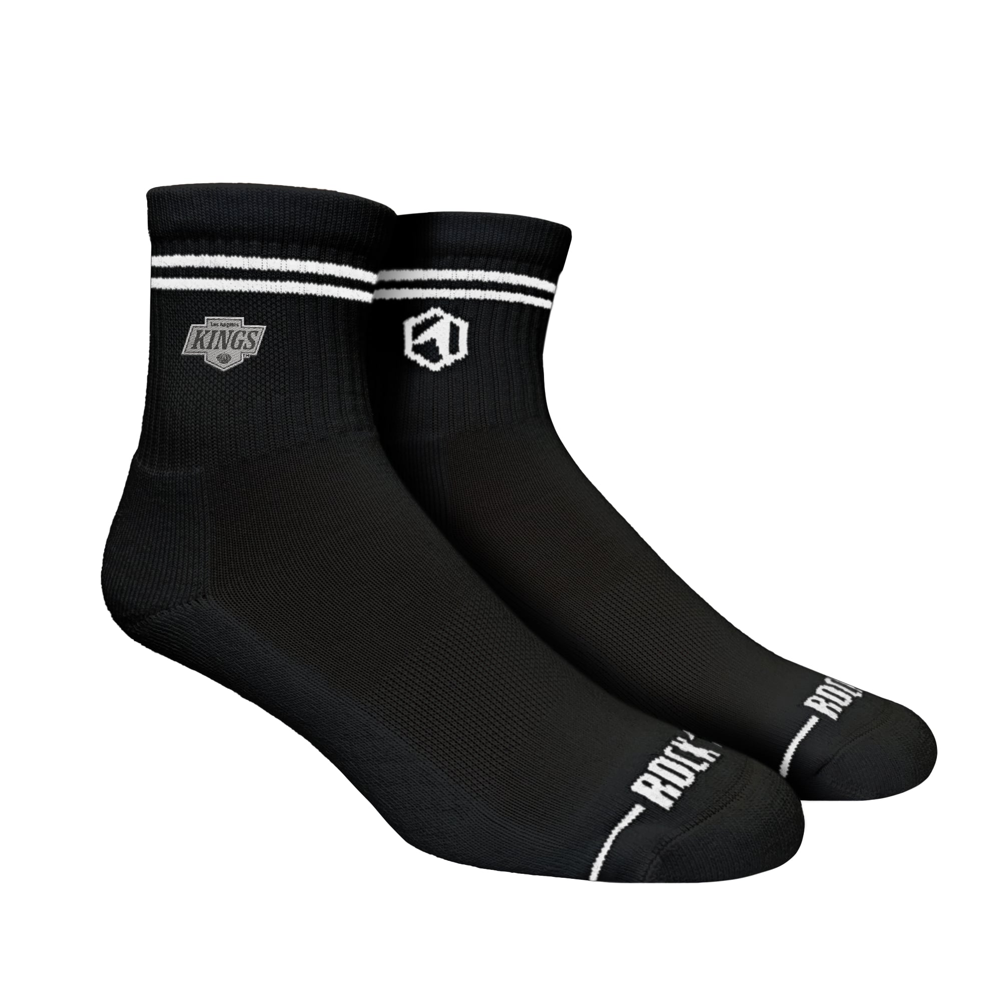 Unisex Rock Em Socks Los Angeles Kings Casual Stripe Quarter-Length Socks
